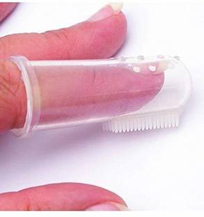 RiyaKids Baby Silicone Finger Toothbrush, Baby Finger Tooth Brush with storage Box% Extra Soft Toothbrush