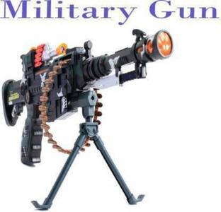 migwow Commandos Gun Toys for Fun Boys, Ultra-cool Super Military Mission Machine Gun Toy with LED Flashing Lights and Sound Effects for Kids Playing. Guns & Darts (Multicolor) Guns & Darts