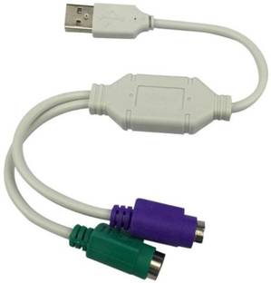 Teratech USB to Dual PS2 Converter For PS2 Mouse & PS2 Keyboard USB Adapter
