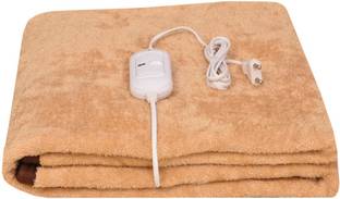 Bhaven Creations Solid Single Electric Blanket for  Heavy Winter