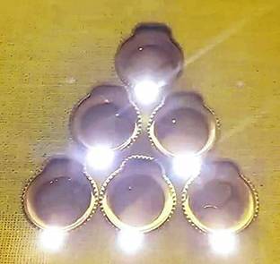 OWN BOX CREATIONS Water Sensored Brown Real Diya, Lighten Up When Fill with Water (Yellow) Candle