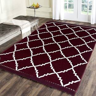 Sparrow world Maroon Chenille Runner