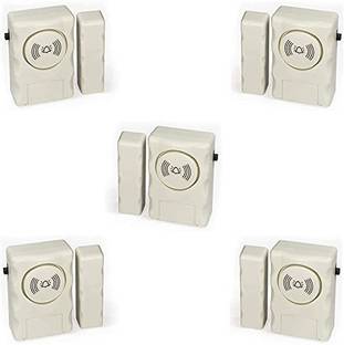 jenix Wireless Door Window Open Alert Alarm Home Security System Siren (Cream), Anti Theft System with Magnetic Sensor - Set of 5 Window Door Window Alarm