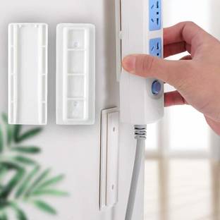 KPNG Self Adhesive Power Strip Wall Mount,No Damage Wall-Mounted Fixation Holders Mount Reusable for Power Strips Cable Organizers, Photo Frame, Wall Clock Power Plug