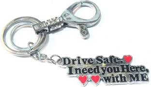 ROYALSHOP DRIVE SAFE KEY CHAIN WITH HOOK FOR BOYFRIEND HUSBAND LOVE BIRTHDAY SET OF 1 Key Chain