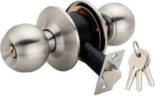 max deals Stainless Steel Cylindrical Door Lock Silver With 3 Keys Lock
