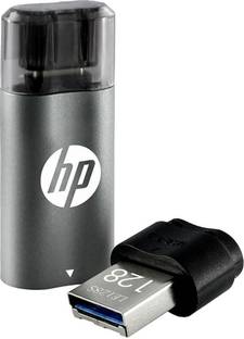 HP HPFDX5600C 128 GB OTG Drive Compatible with Desktop Computer, Laptop, Mobile, Tablet USB 3.1 Plastic Case