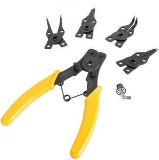 MALFAH ENTERPRISES DELI 6" CIRCLIP PLIER EDL104506 INTERCHANGEABLE HEAD MULTI-FUNCTION Circlip Plier