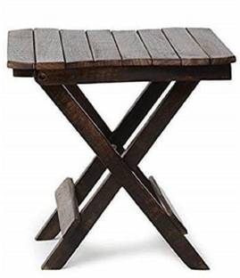 Fleurs De Rocaille Wooden Square Folding Table Bed Side Table Stool 12 inch Solid Wood Side Table
