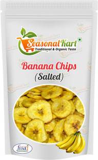 Seasonal Kart Yellow Banana Chips Snacks Fresh Crispy Banana Wafers Chips | Classic Salted Flavour Banana Wafers