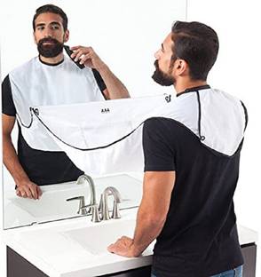 PGK TRADERS Beard Bib - Trim Your Facial Hair Without The Mess - Easy to Use Grooming Cape for Shaving- Clippings Catcher Apron - No More Messy Sinks -"The Perfect Gift for the Modern Woodsman" Makeup Apron