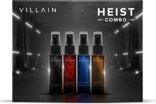 VILLAIN Heist Combo - 4 x 8ml | Premium Perfume Gift Set| Long Lasting Fragrance Eau de Parfum  -  32 ml