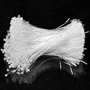 greengrow 3" White 2000 Pcs Plastic Loop Lock Pins Nylon plastic Tip, Plastic Pins, Plastic Tip  Pins