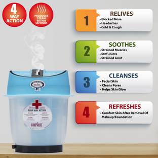 CRESCENT Delux Steam Inhaler 4 Way Action ( Stay Healthy Look Beautiful Live Better ) Vaporizer