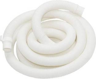KI BATH FITTINGS 5 Meter Washing machine Outlet pipe Drain Corrugated Plastic Outlet/Drain/Extension Hose Suitable for All Fully/Semi Automatic Washing Machines Outlet (Length: 5 Meter, White) Hose Pipe Hose Pipe