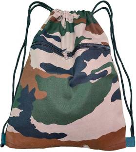 ZQARJAN Army Dori Bag Small 20L Bag Unisex Camouflage Military Drawstring Gym Hiking Backpack