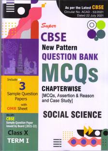 Super CBSE New Pattern Question Bank MCQs Social Science Chapterwise ( Term 1) Class X