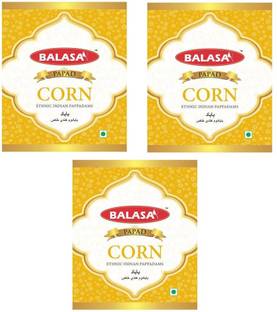 balasa CORN Papad | Tasty and Crunchy (Pack of 3)