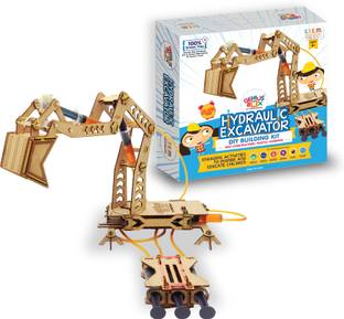Genius Box Hydraulic Excavator DIY Science Kit for 8+ Year Age, STEM Toy, Learning Kit, Educational and Construction Toy Kit