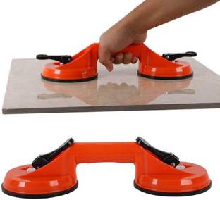 uptodatetools Glass Suction Cup Red Plastic Double-Head Glass Puller Tile Floor Extractor 11.5cm Double Suction Cup Lifting Tool Lever Tool Lever Tool