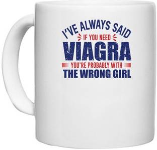 UDNAG White Ceramic Coffee / Tea 'Wrong girl | Donalt Trump' Perfect for Gifting [330ml] Ceramic Coffee Mug