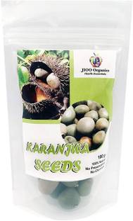 Jioo Organics Karanjwa seeds Pongamia Pinnata - Caesalpinia Bonducella - Fever nut Seed