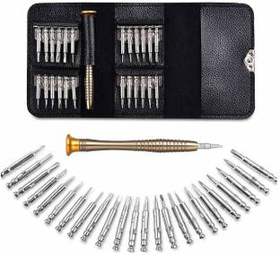Nsinc 25 in 1 Interchangeable Multipurpose Precision Mini Screwdriver Set Magnetic Slot Wrench Bits Repair Tools Kit Set Combination Screwdriver Set for Home Appliances Laptop Mobile Computer etc. Standard Screwdriver Set