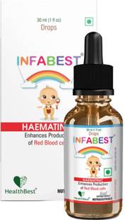 HealthBest Infabest Hematinic (Iron) Drops for Toddlers | Red Blood Cells | Iron, Zinc