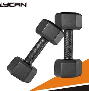 LYCAN 2 Kg ( pair ) Pvc Hex Dumbbells Fixed Weight Dumbbell