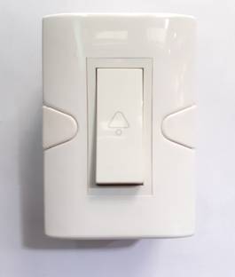 CONA MODULAR SURFACE GANG BOX WITH BELL SWITCH ( SIZE-1M ) ATTACHED | SET OF 1| 6 A One Way Electrical Switch