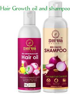 serva organic Hair Oil & Shampoo Kit Hair Oil