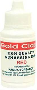 GoldClass Class Numbering Machine Ink(25ml)-Pack of 10(Red) 25 ml Marker Refill