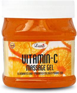 Luster Vitamin C Massage Gel | Made With Natural Extracts | Helps Deeply Nourishes & Moisturizing | Massage Gel For Face & Body | For Women & Men | Paraben & Sulfate Free -