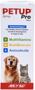 fifozone Skyec Petup Pro Syrup 500ml,Advanced Support For Healthy Immune System, Growth & Development FOR Dogs & CAT'S.(pack of 1) Pet Health Supplements