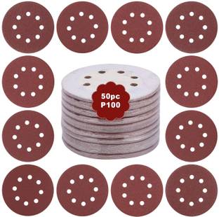 DUMDAAR High Quality 50 Pcs Sand Papper Size P100 Round Sand Paper velcro disc/ sanding disc for Orbital Sander Emery Sandpaper Emery Sandpaper