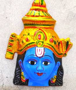 Epoojacart Vishnu Face- Maha Vishnu Face- Vishnu Idol for Pooja- Narayan Idol Decorative Showpiece  -  10 cm