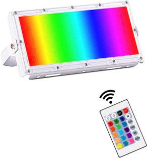 wahh Samite 50 Watts RGB LED Flood Light Bulb Brick Color Changing Floodlight Indoor Outdoor Wall Decorations Floor Lamp Festival Party Diwali Light with IR Remote Control BSAMX7 Smart Bulb