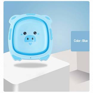 IRIS Portable Baby Washbasin Foldable Silicone Washbasin Travel Baby Care Cartoon Graphics Table Top Basin