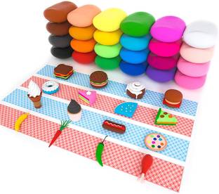 Shamsi Air Dry Clay For Kids DIY Ultra Light Modeling Bouncing Clay Kids 12 Different Color Clay With Tools Creative Art For Children (1 Set 12 Pcs)