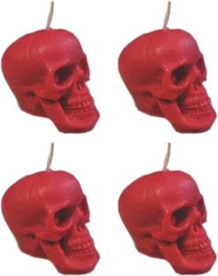 PHOBIS Red Skull Candle for Spell, Wicca and Healing (Pack of 4) (2 Inch) Candle