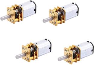 Grahikum N20 3.7V - 6V 100 RPM Micro Gear Reduction DC Motor with 30:1 Metal Gearbox for Robot Wheel DIY Toys (Pack of 4) Electronic Components Electronic Hobby Kit