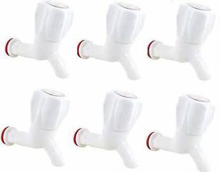 Flipkart SmartBuy BT-006 Classic Plastic Bib Tap for Bathroom, Kitchen, Toilet - 6 Pieces Bib Tap Faucet