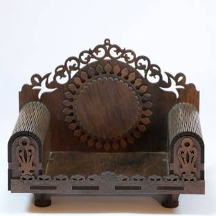 Feeling mall PlyWood Singhasan Temple for God Laddu Gopal Sinhasan for Pooja Mandir Singhasan for Diwali Durga Pooja Navratri Ganesh Chaturthi for God Mandasana Pooja Mantapa Home Decor God Idol Engineered Wood Home Temple