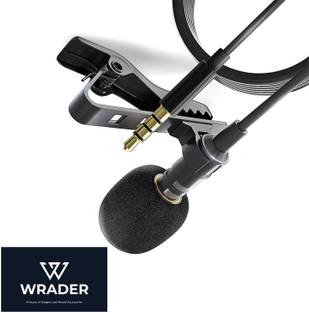 WRADER Professional Grade (UPGRADED QUALITY) Omnidirectional Lavalier Microphone Collar Mic for Voice Recording / Interview / YouTube / Video Conference / Podcast / ASMR Microphone