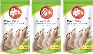 Double Horse Prawn Pickle - 200 Grams (Pack of 3) Prawn Pickle