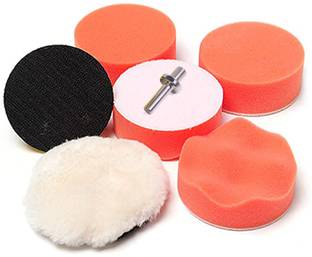 uptodatetools 7pcs 3" Car Sponge Polishing Pad Set Polishing Buffer Waxing Adapter Drill Kit for Auto Body Care Headlight Assembly Repair 7pcs 3" Car Sponge Polishing Pad Set Vehicle Polisher