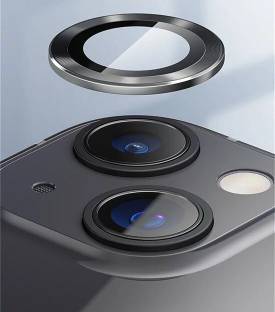 ICREATOR Camera Lens Protector for Iphone 13 Black Camera Lance With Inbuilt Tempered Glass Aluminium Alloy Metal Ring Scratch proof Very Easy To Install With Ultra Protection