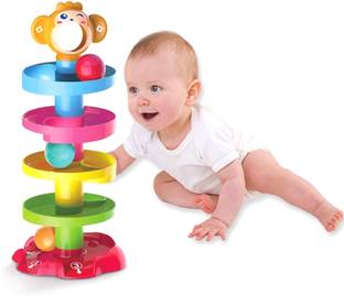 Mummas Kidz ROLL BOLL TOY,STACKING TOY WITH 3 BALLS AND STACKS ROLLING BALL FOR KIDS EARLY EDUCATION