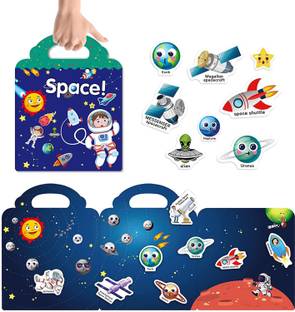 Chocozone 30.5 cm 32 Reusable Stickers Book Waterproof Stickers Toys for 2 years old Boys & Girls Learning Preschool Educational Book for Kids (Animals) Reusable Sticker