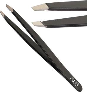 alis Black Square Tip Tweezer Great Precision for Hair Plucker, Eyebrow, Upper Lips Eyelash Extensions for Daily Beauty Routine (BP-00A32)
